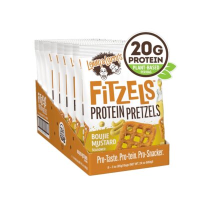 LENNY LARRY'S - FITZELS PROTEIN PRETZELS 85g -Boujie mustard x 8 und