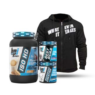 BPI SPORTS - PACK Iso HD 1.7lb+ Best bcaa 30ser+ Creatine 300gr + Polera