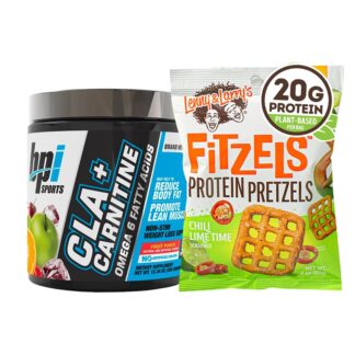 BPI SPORTS - CLA + CARNITINE 350G - Fruit punch + FITZELS PROTEIN PRETZELS 85 g