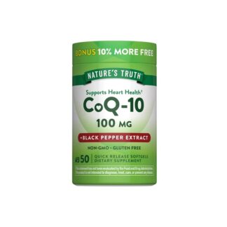 NATURE's TRUTH - CoQ-10 100 MG + BLACK PEPPER EXTRACT -  50 softgels